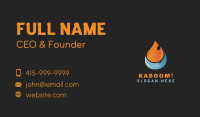 Hot Cold Droplet HVAC Business Card Image Preview
