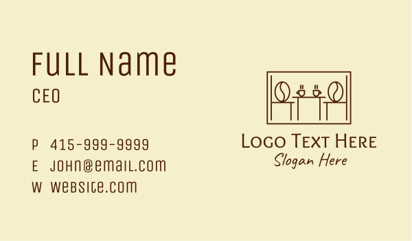 Coffee Cafeteria Frame  Business Card Design Image Preview