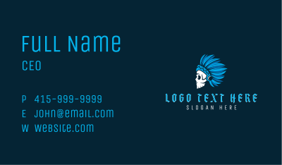 Tribal Skull Gaming Business Card Image Preview