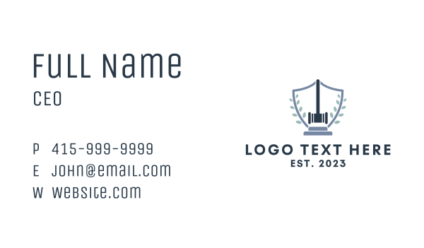 Legal Judge Emblem  Business Card Design Image Preview