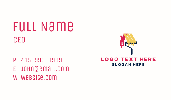 Roof Painting Maintenance Business Card Design Image Preview