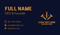 Gold Hammer Blacksmith Business Card Image Preview