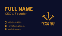 Gold Hammer Blacksmith Business Card Image Preview