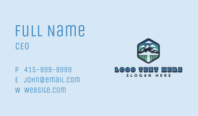 Winter Mountain Adventure Business Card Image Preview