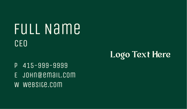 Organic Fancy Wordmark Business Card Design Image Preview