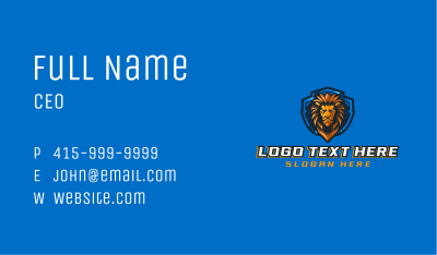 Gaming Shield Lion Business Card Image Preview