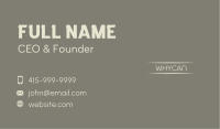 Simple Business Wordmark Business Card Image Preview