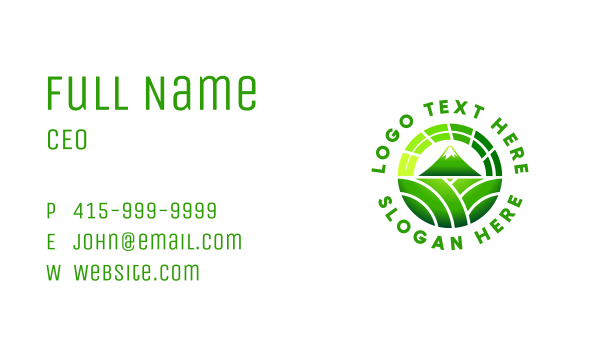Green Mountain Tour Business Card Design Image Preview