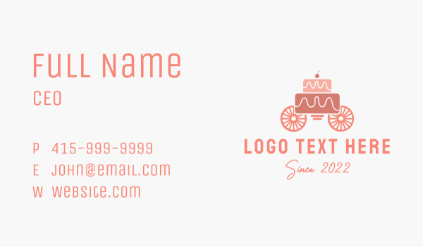 Birthday Cake Carriage Business Card Design Image Preview