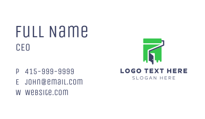House Construction Paint Roller Business Card Image Preview