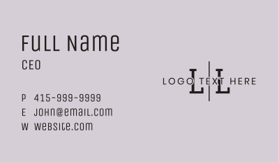 Simple Boutique Lettermark Business Card Image Preview