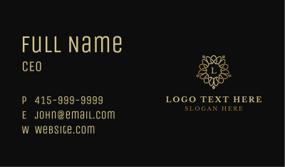 Golden Luxury Ornament Letter Business Card Image Preview