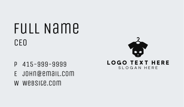 Skull Tshirt Clothing  Business Card Design Image Preview