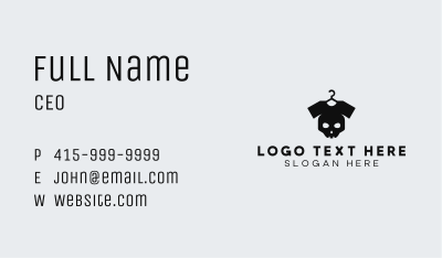 Skull Tshirt Clothing  Business Card Image Preview
