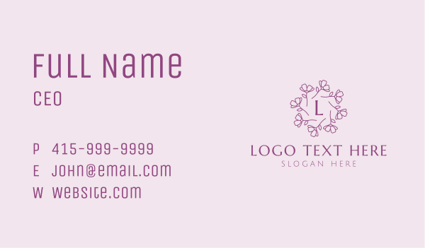 Flower Petal Garden Business Card Design Image Preview