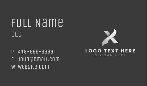 Abstract Advertising Letter X Business Card Design Image Preview