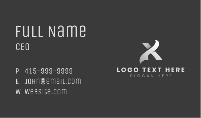 Abstract Advertising Letter X Business Card Image Preview