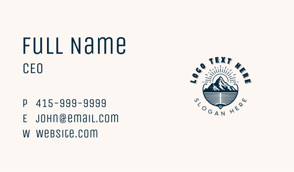 Outdoor Adventure Hiking Business Card Design Image Preview