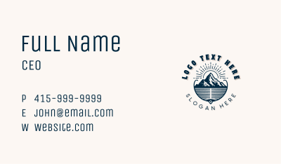 Outdoor Adventure Hiking Business Card Image Preview