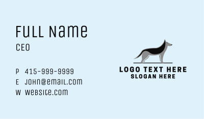 Standing Pet Dog Business Card Image Preview