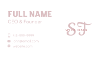 Pink Cursive Letter Business Card Image Preview