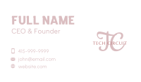 Pink Cursive Letter Business Card Image Preview