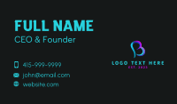 Startup Business Letter B  Business Card Design
