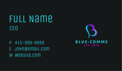 Startup Business Letter B  Business Card Image Preview
