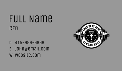 Training Gym Weightlifting Business Card Image Preview