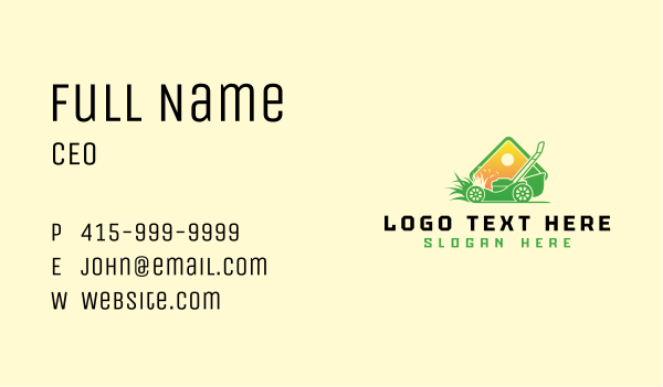 Lawn Mower Gardening Business Card Design Image Preview