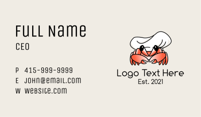 Crab Chef Business Card Image Preview