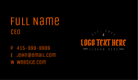 Thunder Tattoo Wordmark Business Card Image Preview