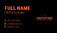 Thunder Tattoo Wordmark Business Card Preview