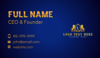 Regal Lion Shield Business Card Preview