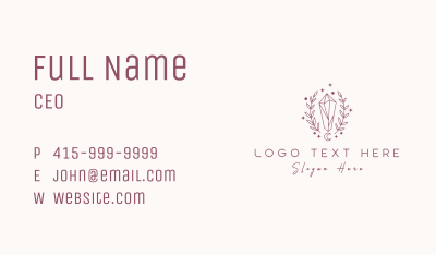Moon Crystal Wreath  Business Card Image Preview