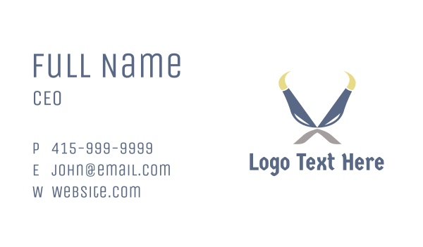 Viking Gamer Business Card Design Image Preview