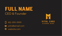 Yellow Wrench Letter M Business Card Image Preview