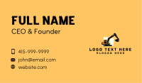 Construction Digging Excavator Business Card Image Preview
