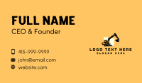 Construction Digging Excavator Business Card Image Preview