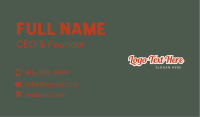 Quirky Stroke Wordmark Business Card Image Preview