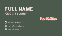 Quirky Stroke Wordmark Business Card Design