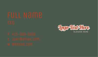 Quirky Stroke Wordmark Business Card Image Preview