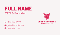 Pink Paintbrush Home Business Card Design