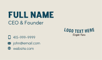 Blue Curve Wordmark Business Card Image Preview
