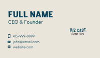 Blue Curve Wordmark Business Card Design