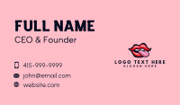 Lady Lips Tongue Business Card Image Preview