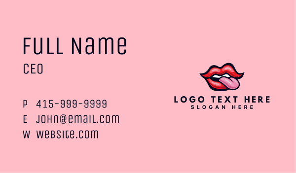 Lady Lips Tongue Business Card Design Image Preview