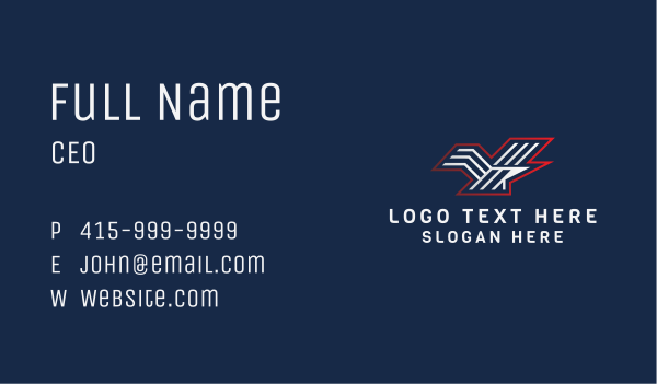 Eagle Lines Letter Y Business Card Design Image Preview