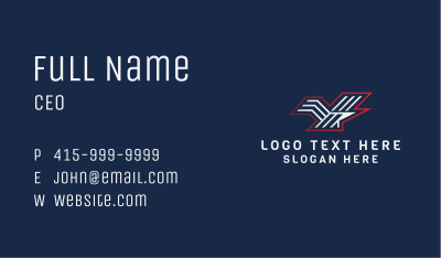 Eagle Lines Letter Y Business Card Image Preview