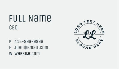 Generic Cursive Brand Business Card Image Preview